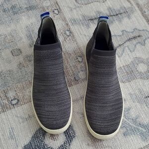 Rothy's The Chelsea Knitted Ankle Sneaker Boots "Graphite Melange" Sz7.5